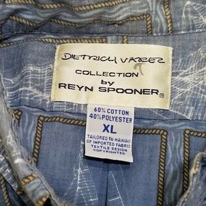 Reyn Spooner Blue Reverse Print Dietrich Varez XL